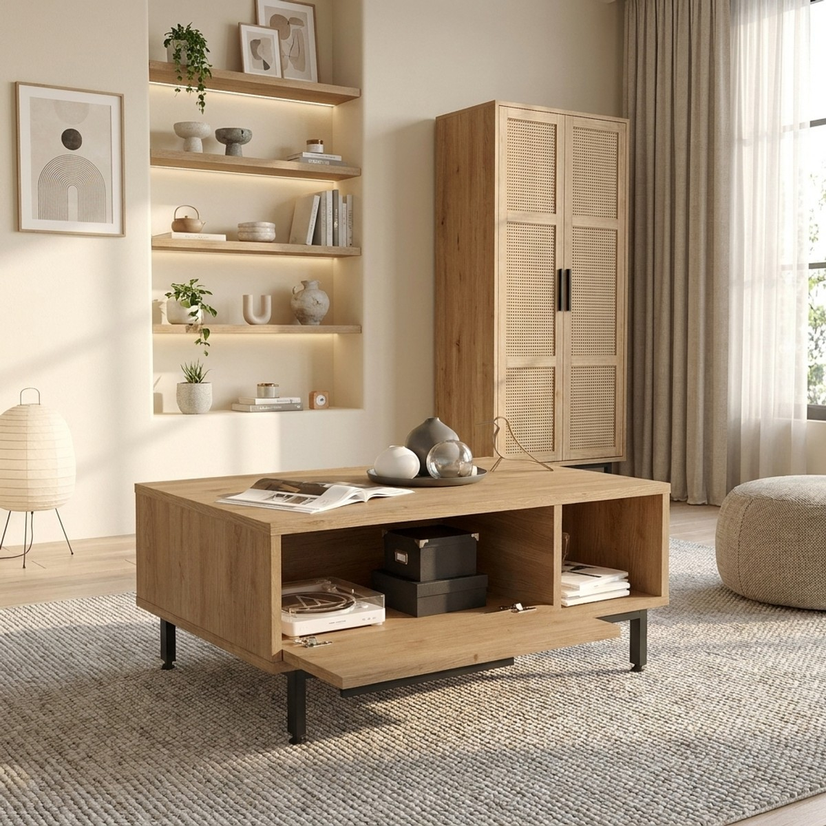 Ensemble meuble TV et table basse de salon Nyrak