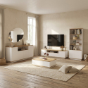 Wohnwand-Set fürs Wohnzimmer mit TV-Element und Bücherregal Tenda