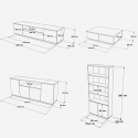 Wohnwand-Set fürs Wohnzimmer mit TV-Element und Bücherregal Tenda