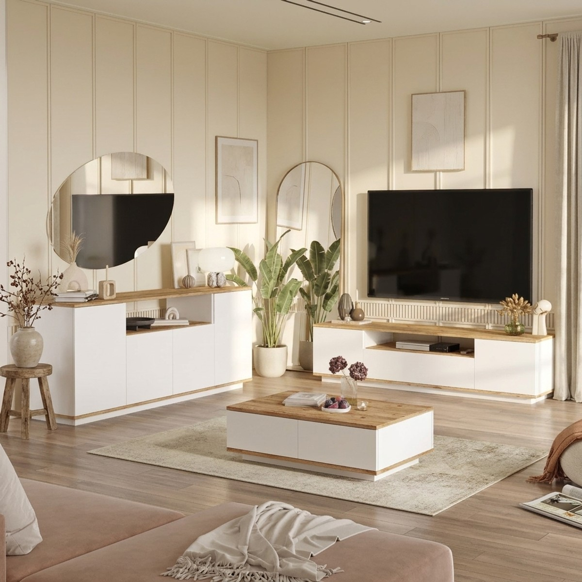 Set mobili soggiorno con porta TV e tavolino Protezione