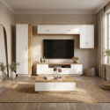Set TV-Möbel auf Rollen und Couchtisch mit Stauraum Zenith