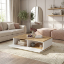 Ensemble meuble TV et table basse de salon avec rangement Zenith