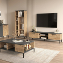 Wohnwand-Set fürs Wohnzimmer mit TV-Element und Bücherregal Nythox