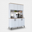 Aparador multiusos para cocina con estantes y puertas Metrica