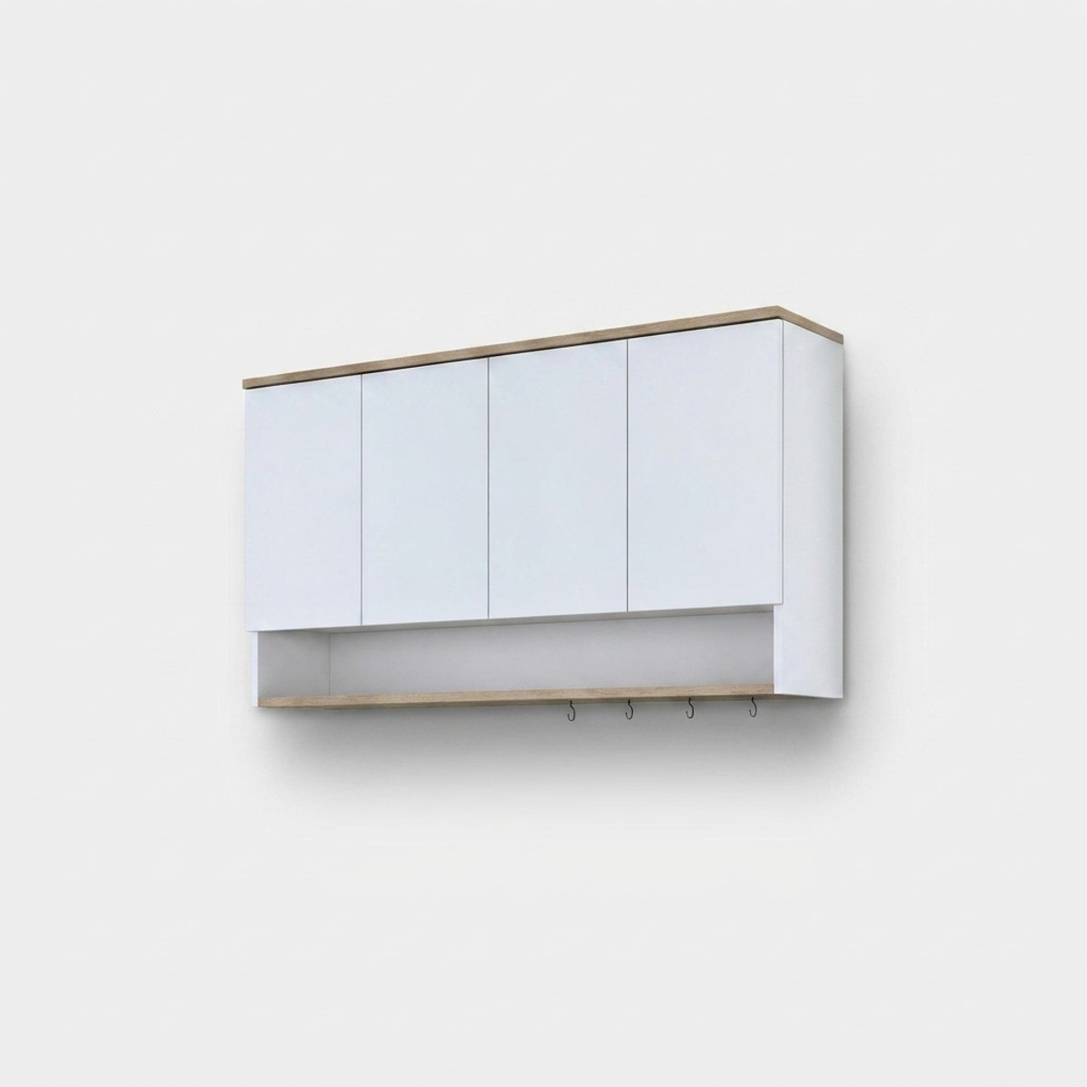 Mueble alto de cocina con estante y ganchos para tazas Prisma