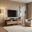 Mobile porta TV con ripiani e gambe in metallo Klyss