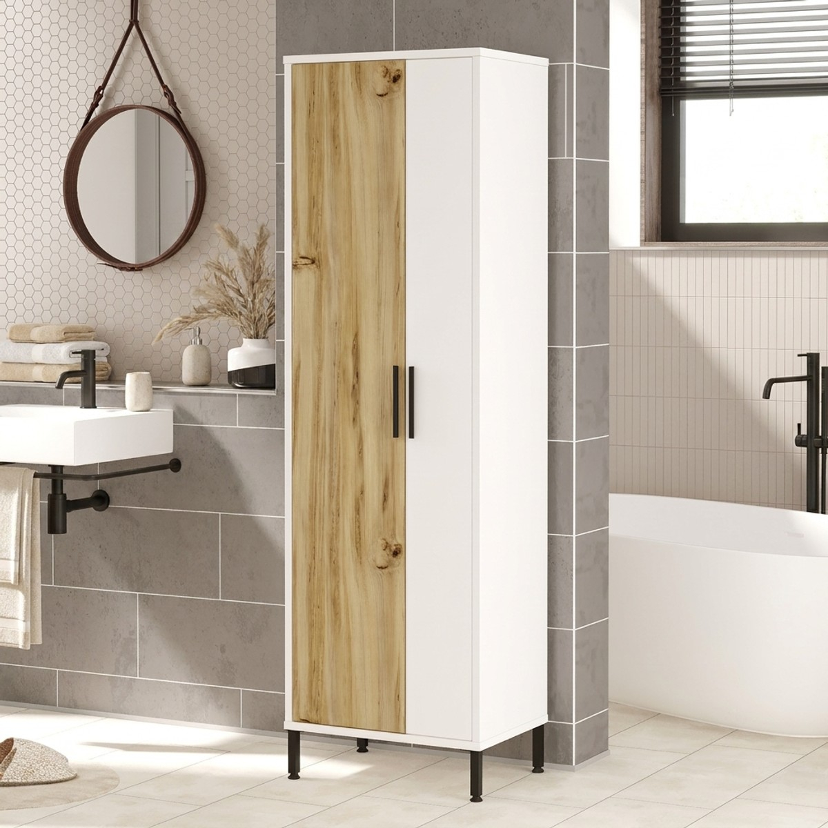 Armoire de rangement gain de place avec étagères Shelter