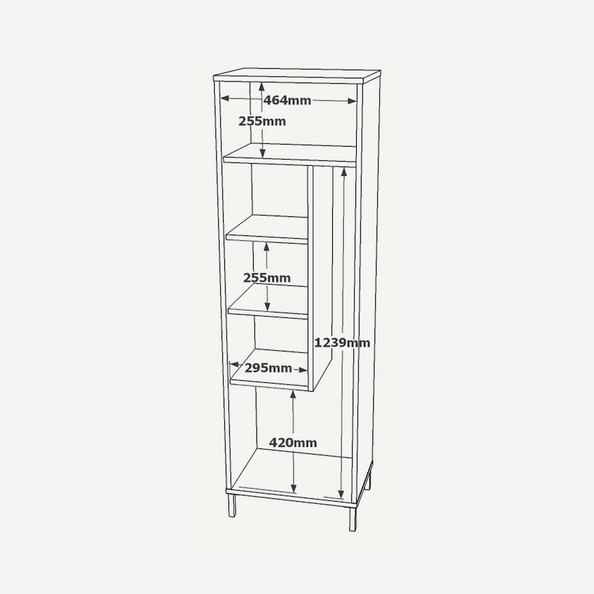 Armoire de rangement gain de place avec étagères Shelter