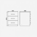 Büro-Rollcontainer mit 3 Schubladen, platzsparend, Zarethin