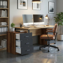 Cajonera de oficina compacta de 3 cajones Zarethin