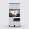 Aparador despensa multiusos de cocina con estantes Silhoutte
