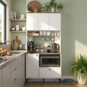 Aparador despensa multiusos de cocina con estantes Silhoutte