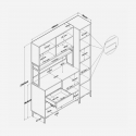 Mehrzweck-Küchenschrank mit Vorratsschrank Layer
