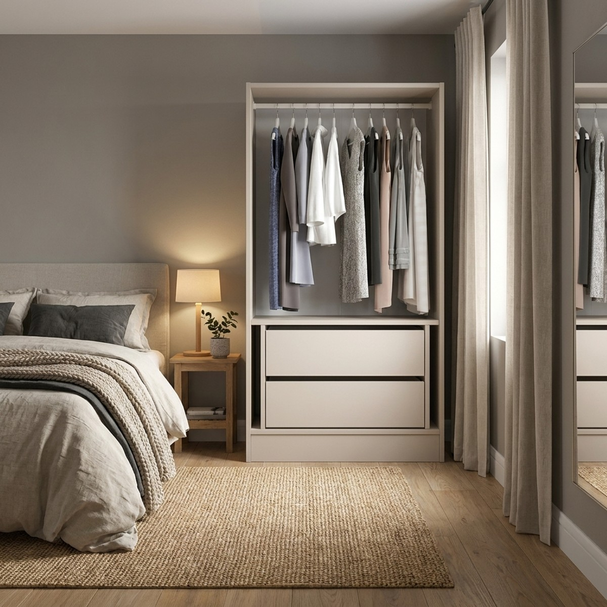 Commode intérieure pour armoire 2 tiroirs Nyxisium