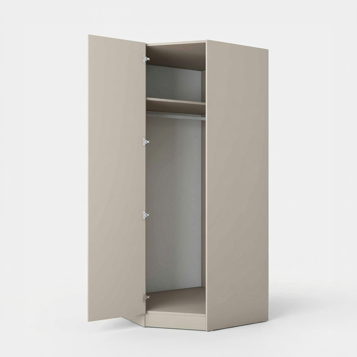 Armario esquinero de 1 puerta ahorraespacio Lumi