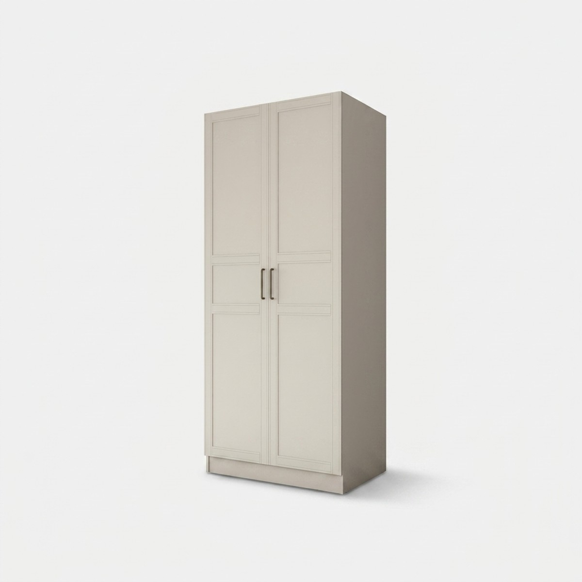 Armario de 2 puertas con estantes y barra para colgar Minimalis