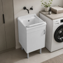 Mueble lavadero de madera con pila de resina Star 45