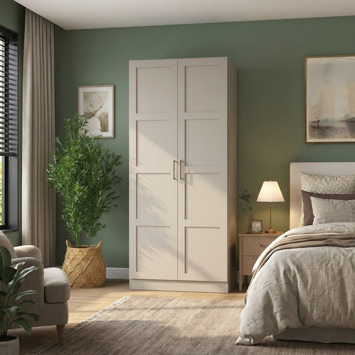 2-türiger Kleiderschrank für das Schlafzimmer Loft