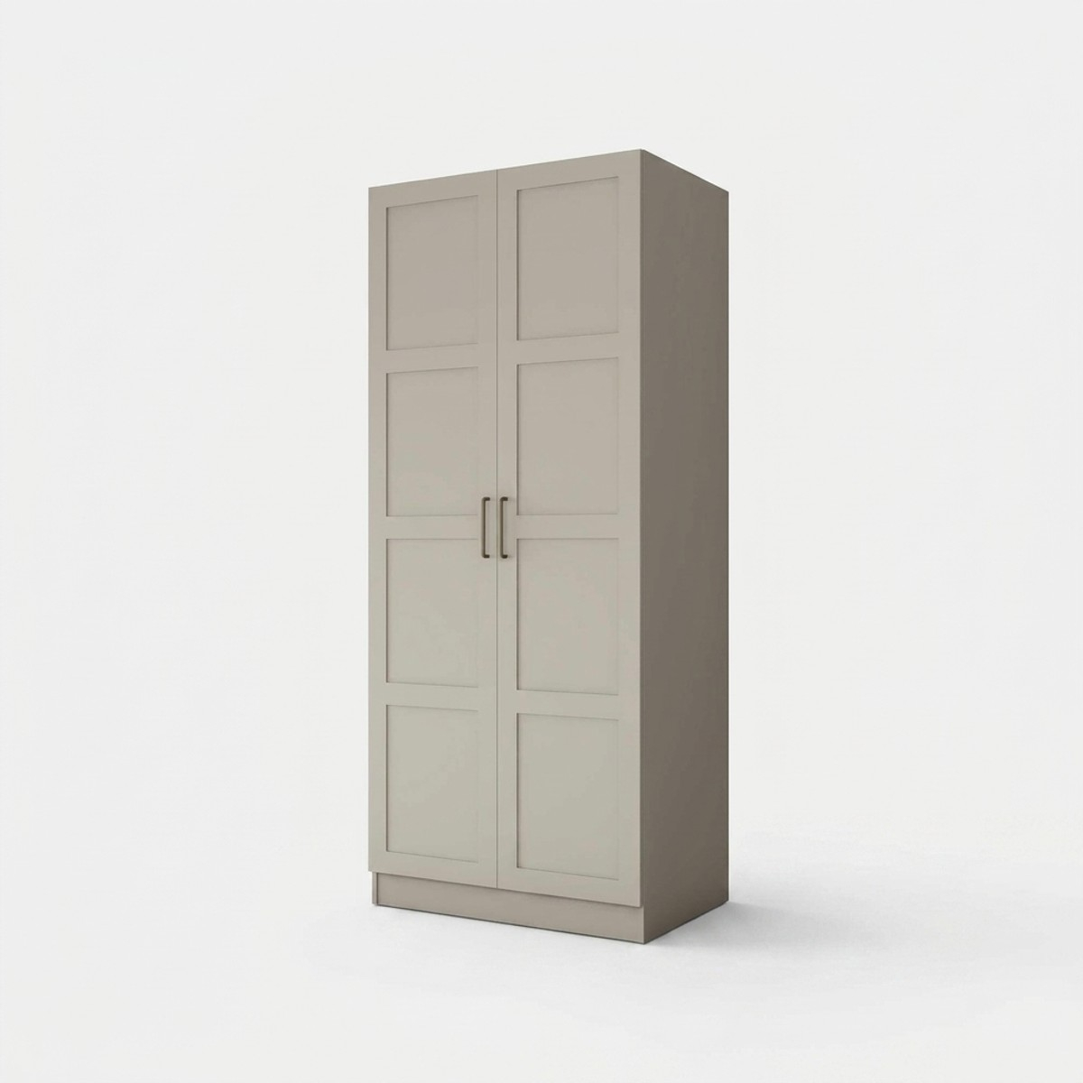 Armario de 2 puertas con estantes y barra para colgar Grandeur