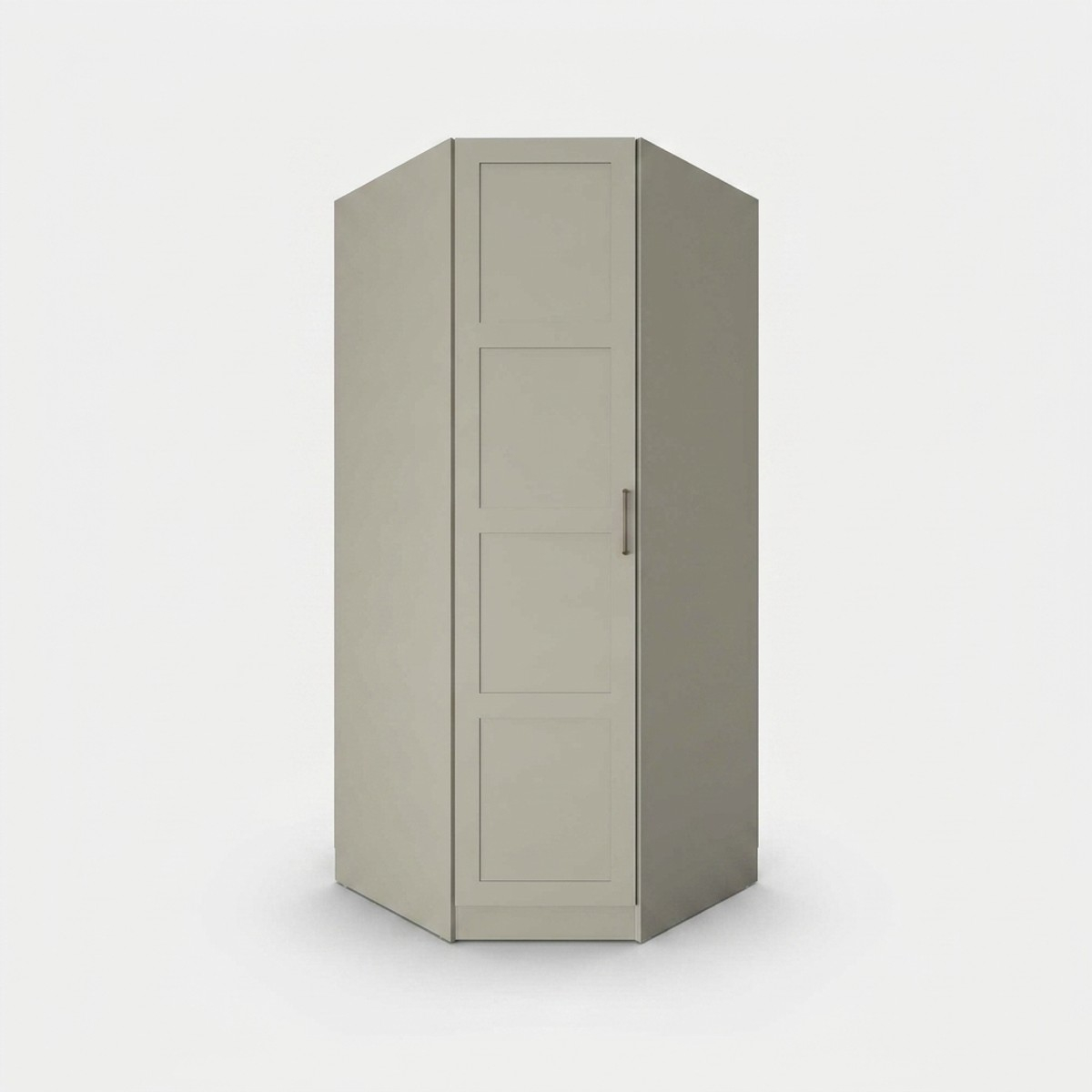 Armario esquinero de 1 puerta ahorraespacio en melamina Noir