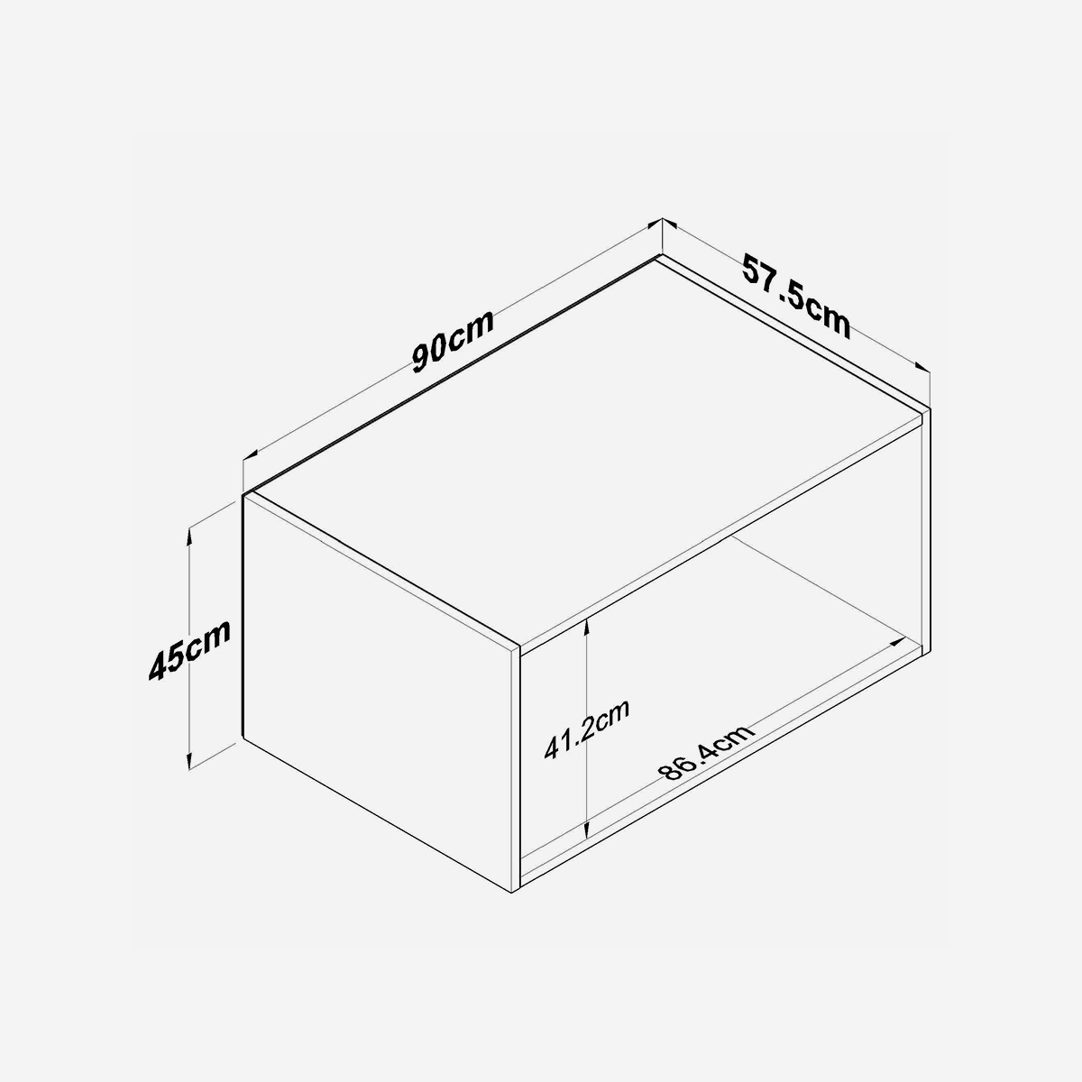Armario colgante de pared con 2 puertas Royal