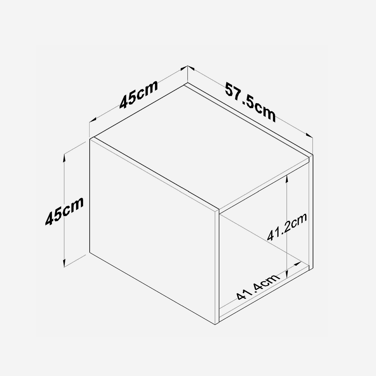 Armario colgante de pared con puerta para armario Elegance