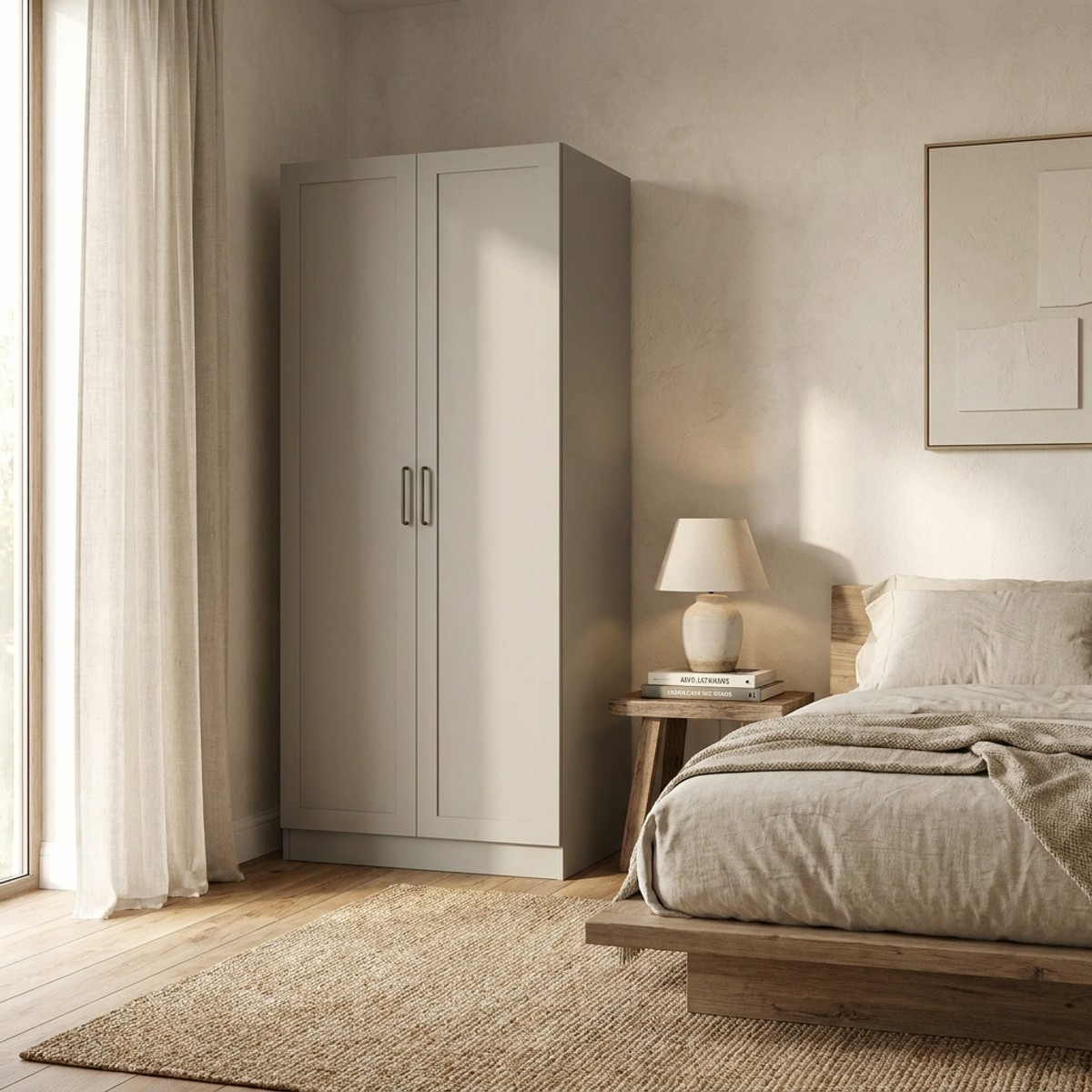 Kleiderschrank Breeze mit 2 Türen und Einlegeböden
