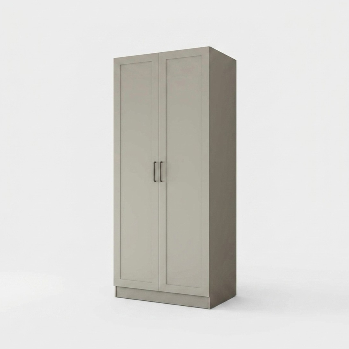 Armario multiusos de 2 puertas con estantes y barra para colgar Nova