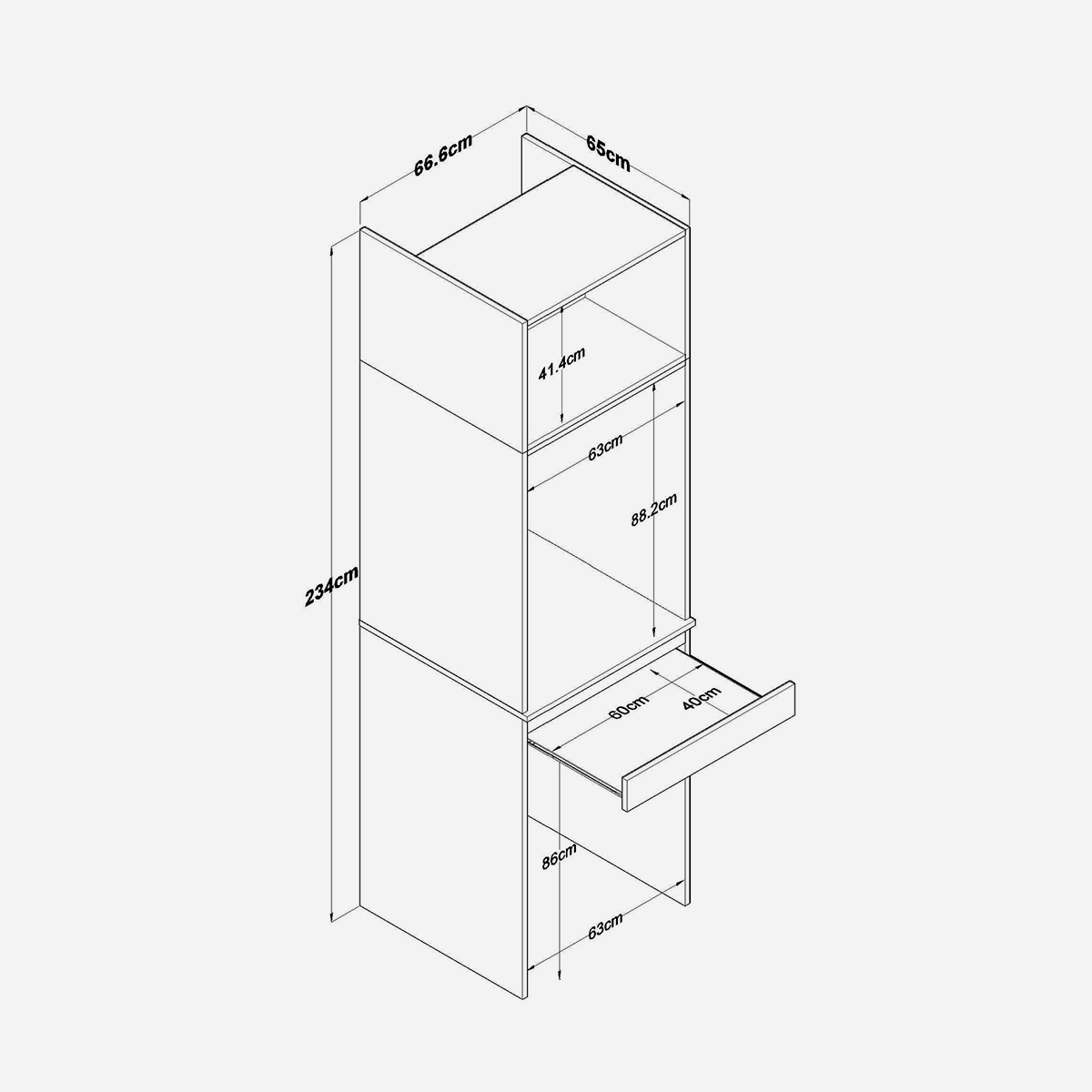 Mueble columna para lavadora y secadora Xylar