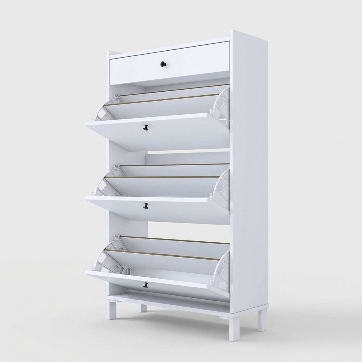 Zapatero ahorraespacio con cajón y 3 puertas abatibles Horizon