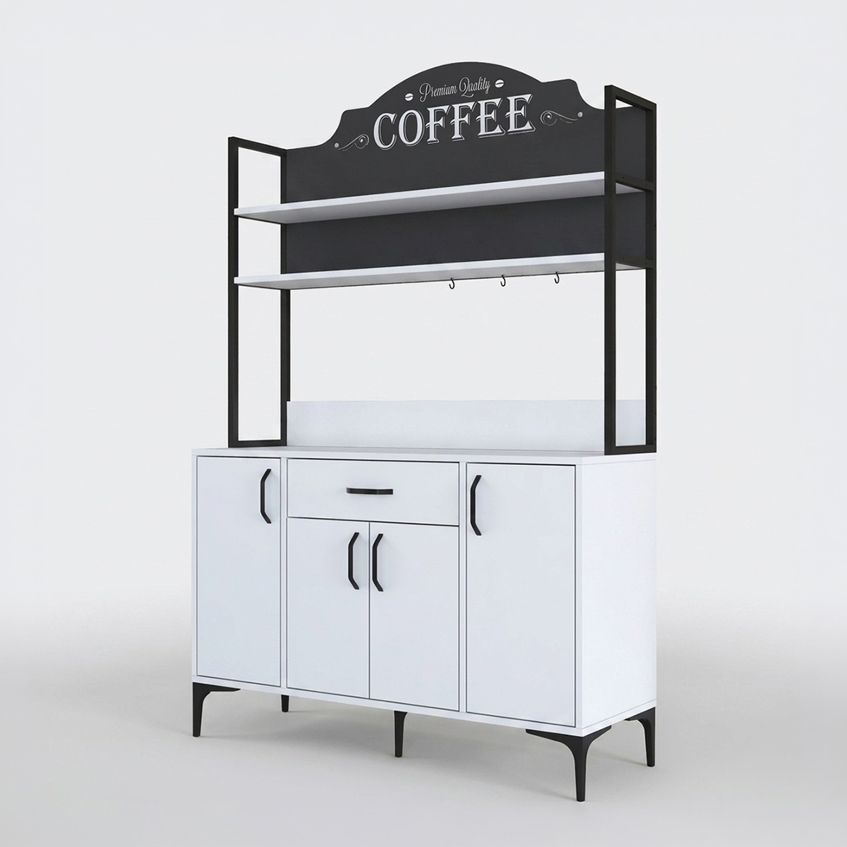 Multifunktionales Küchen-Sideboard mit Vertikalregal
