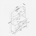 Multifunktionales Küchen-Sideboard mit Vertikalregal