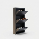 Zapatero metálico ahorraespacio de 3 puertas 3 Piece Metal