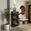 Zapatero metálico ahorraespacio de 3 puertas 3 Piece Metal