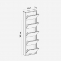 Zapatero metálico ahorraespacio con 5 puertas 5 Piece Metal