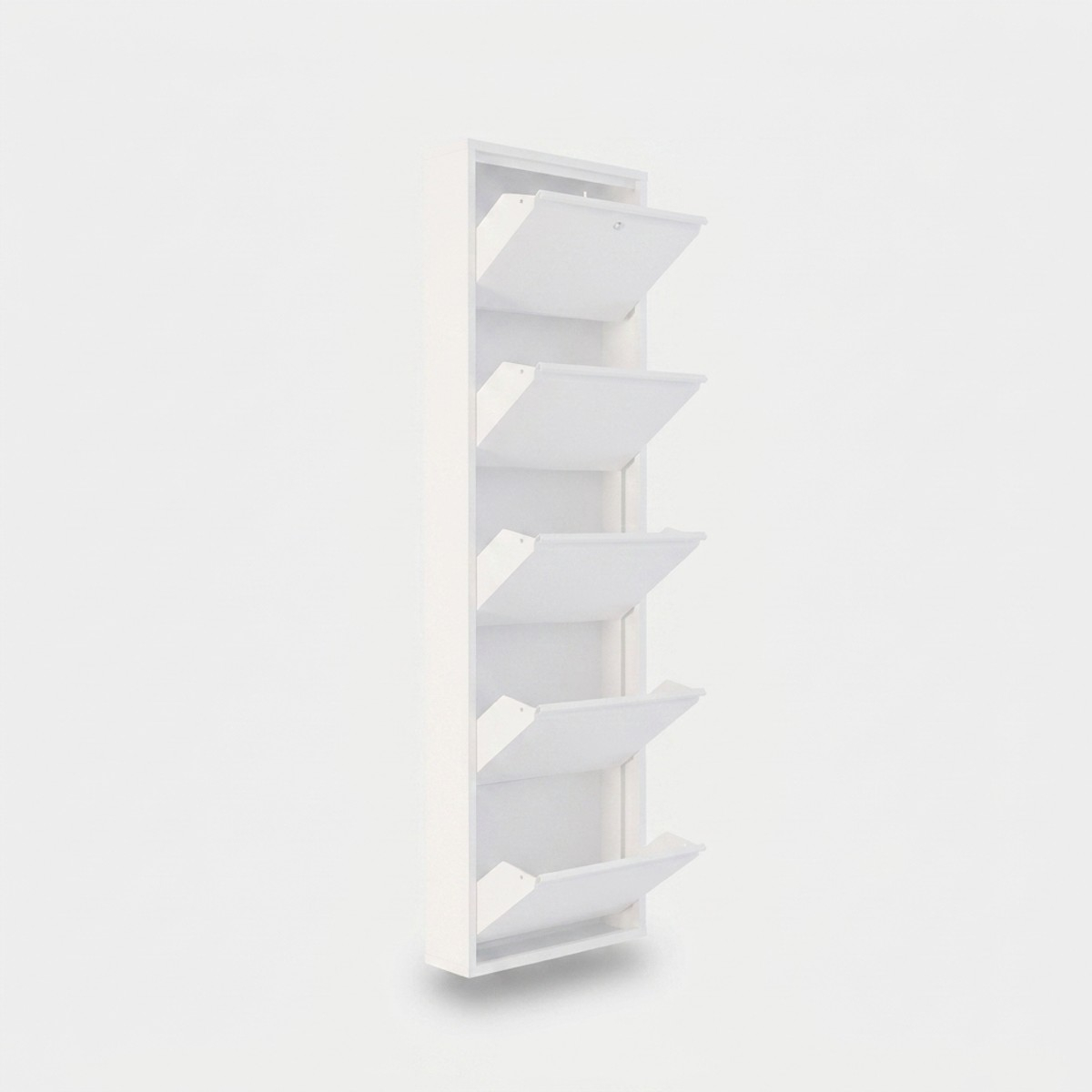 Zapatero metálico ahorraespacio de 5 puertas Locking 5 Piece Metal
