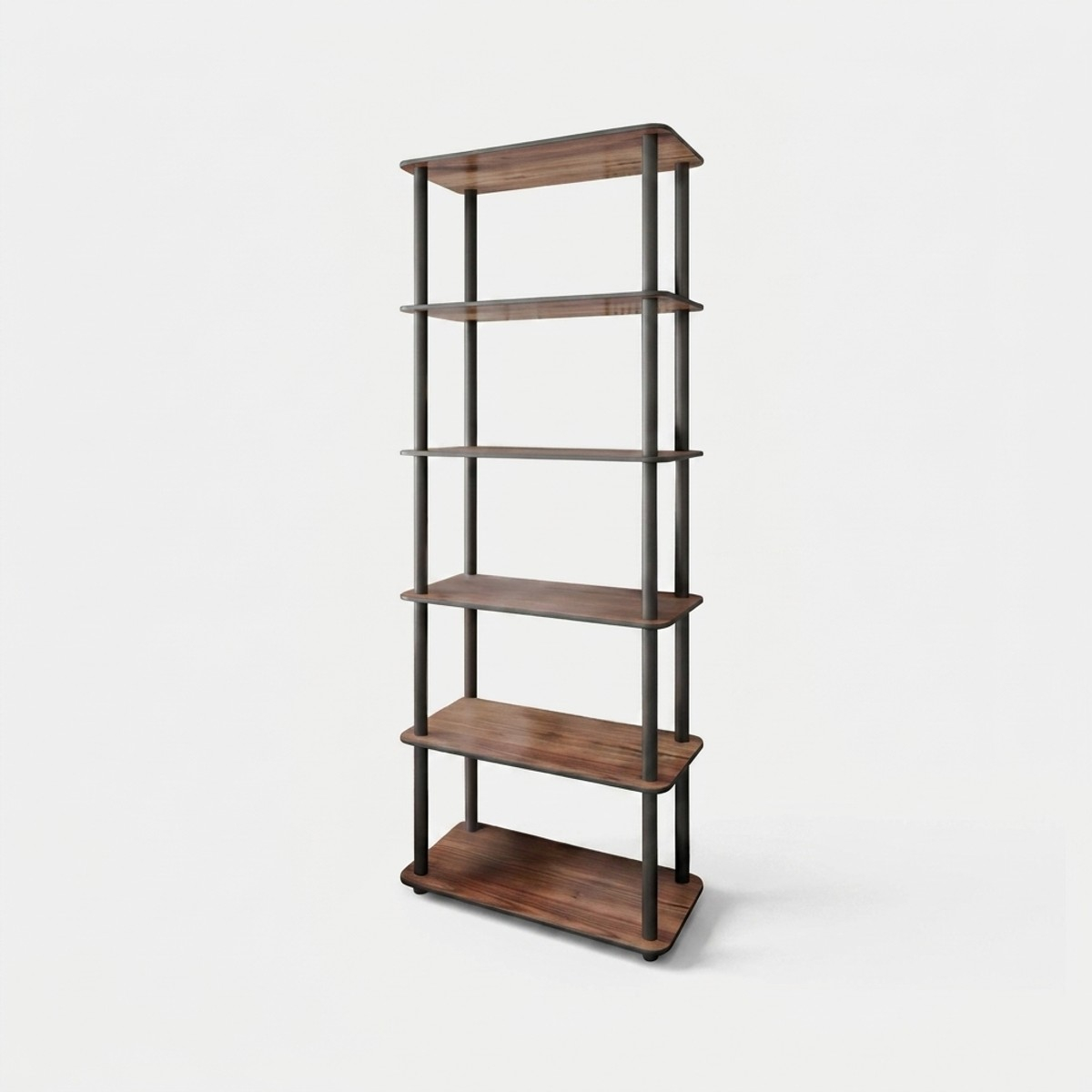Bücherregal mit 6 Ablagen aus MDF Rect