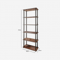 Bücherregal mit 6 Ablagen aus MDF Rect