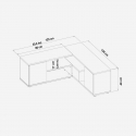 Mueble esquinero para TV Rosa con estantes y puertas