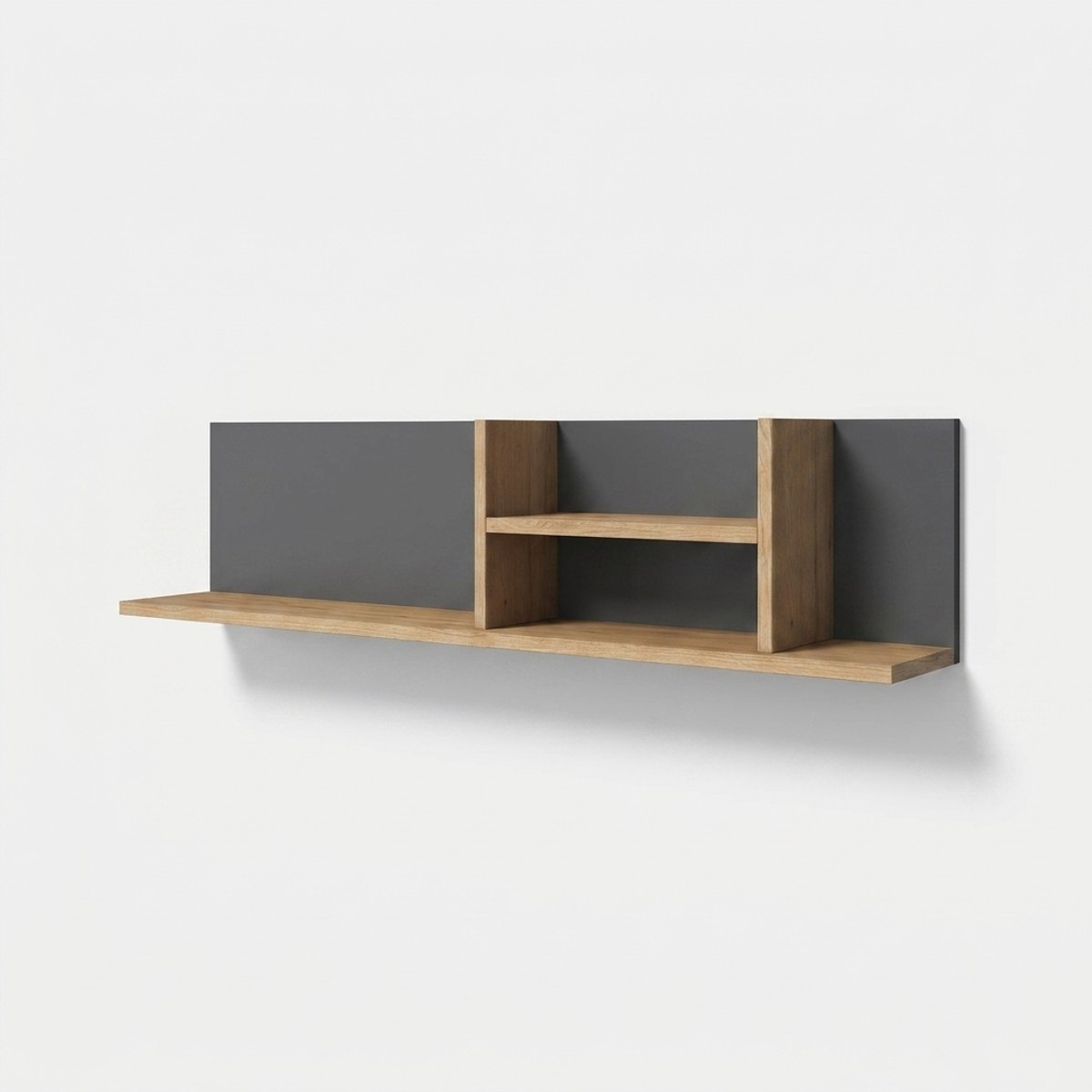 Estante de pared moderno de madera Zephyr
