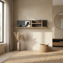 Estante de pared moderno de madera Zephyr