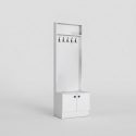 Meuble d’entrée avec porte-manteau, meuble à chaussures et étagères Zareth