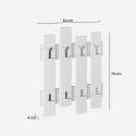 Wandgarderobe mit Kleiderhaken Wave