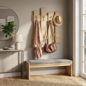 Wandgarderobe mit Kleiderhaken Wave