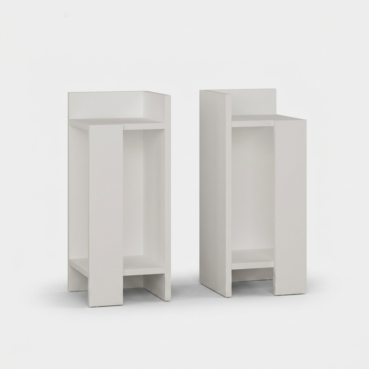 Table de chevet moderne gain de place avec étagère Elos
