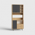 Mueble auxiliar de cocina con estantes y puertas RE6