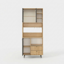 Mueble auxiliar de cocina con estantes y puertas RE6