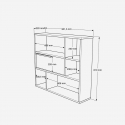 Moderne Wandregal-Bücherregal mit Tür Sydrix