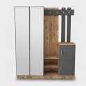 Mueble de entrada con espejo y perchero Rhyarith