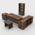 Büromöbel-Set mit Schreibtisch und Bücherregal Xylaroth